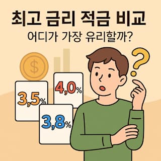 최고 금리 적금 비교 썸네일 이미지