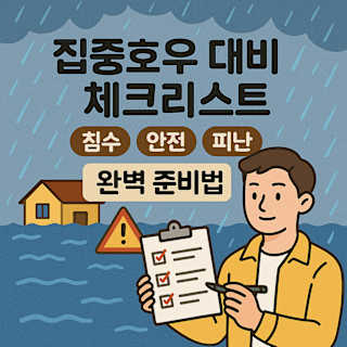 집중호우 대비 체크리스트 썸네일 이미지