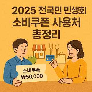 2025 전국민 민생회복 소비쿠폰 사용처 썸네일 이미지