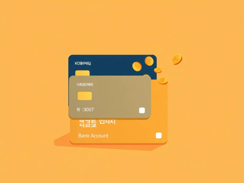 절세 계좌 카드와 동전 일러스트