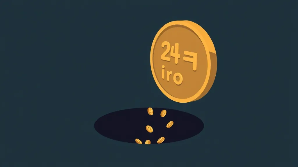 커버드콜 ETF 함정 - 동전이 함정 속으로 떨어지는 이미지