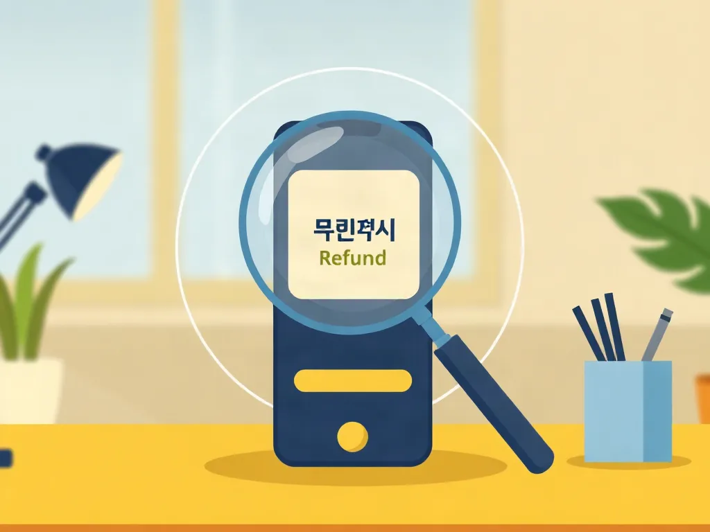 환급금 알림을 확인하는 스마트폰