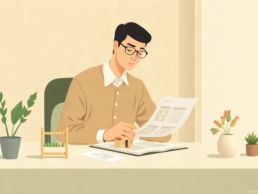 임대소득 신고 서류 검토 일러스트